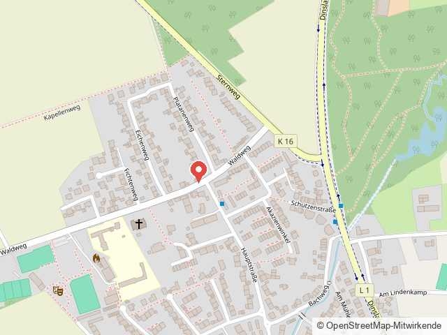 Standort von Agentur Format: Platanenweg 3, 46569 H&uuml;nxe